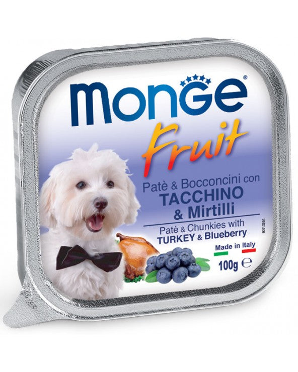 MONGE FRESH TACCHINO E MIRTILLI 100 GR