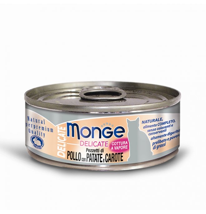 MONGE DELICATE POLLO CON PATATE E CAROTE 80 GR