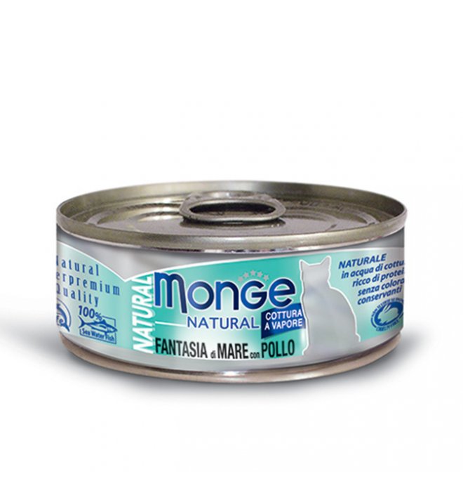 MONGE NATURAL FANTASIA DI MARE CON POLLO 80 GR