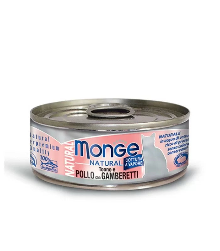 MONGE NATURAL POLLO E GAMBERETTI 80 GR