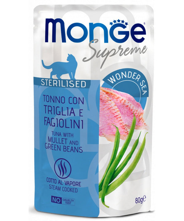 MONGE SUPREME BUSTINA TONNO TRIGLIA E FAGIOLINI 80 GR