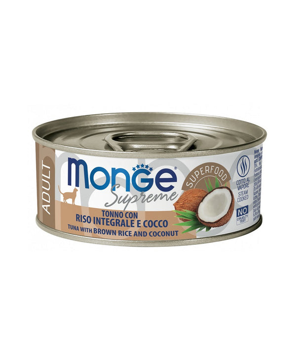 MONGE SUPREME STERILIZED TONNO RISO E COCCO 80 GR