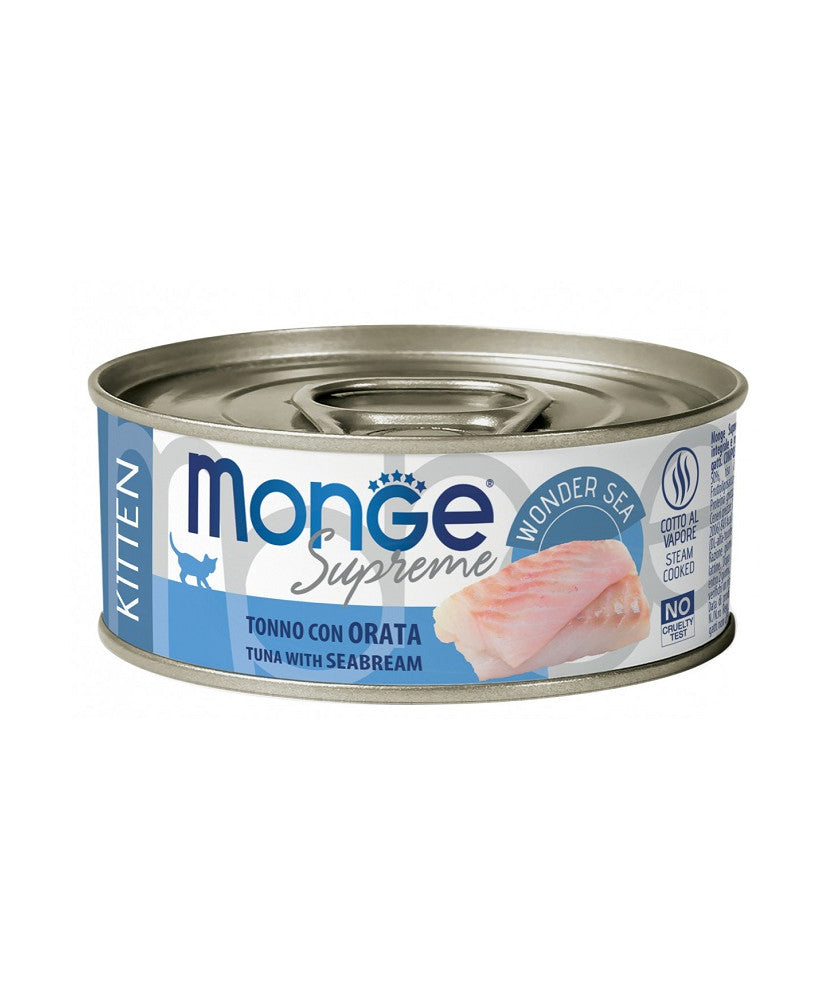 MONGE SUPREME KITTEN TONNO E ORATA 80 GR