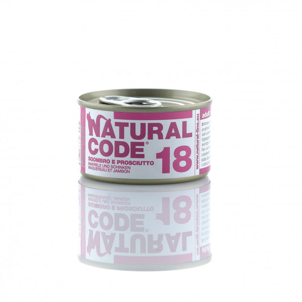 NATURAL CODE GATTO 18 TONNETTO E PROSCIUTTO 85 GR
