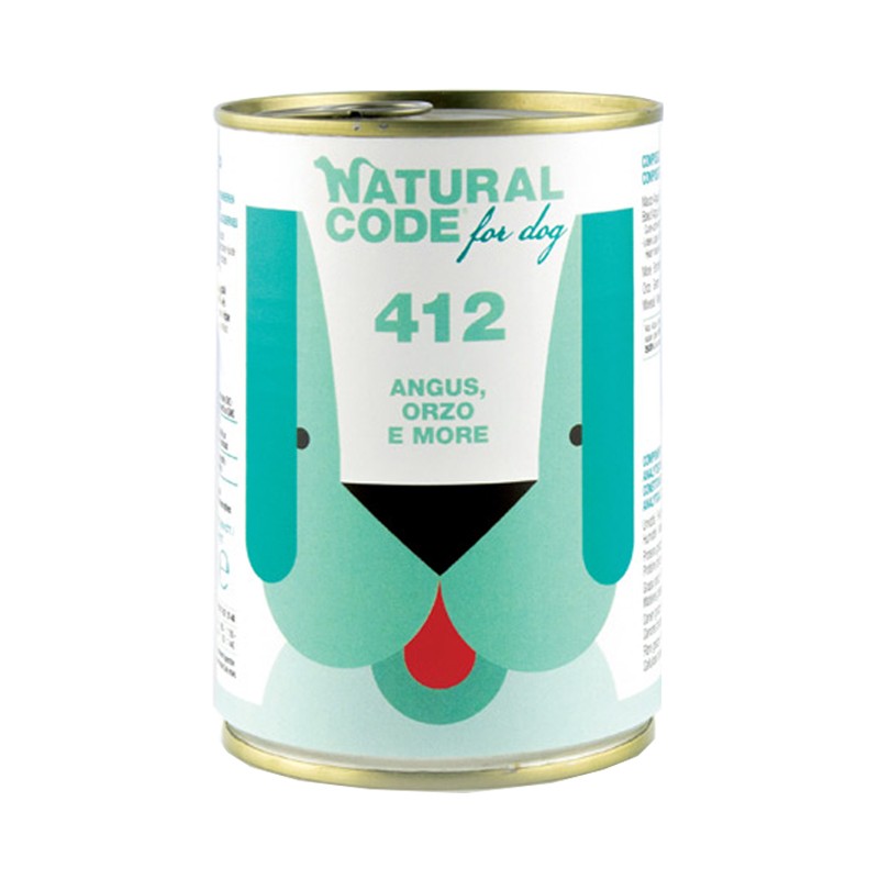 NATURAL CODE CANE 412 ANGUS ORZO E MORE 400 GR