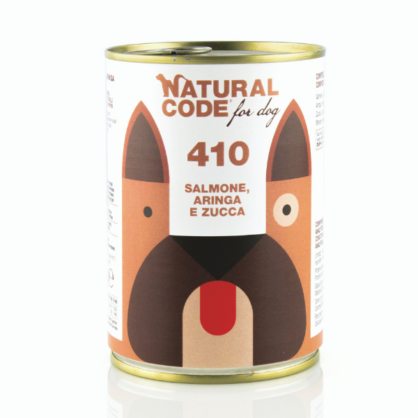 NATURAL CODE CANE 410 SALMONE ARINGA E ZUCCA 400 GR