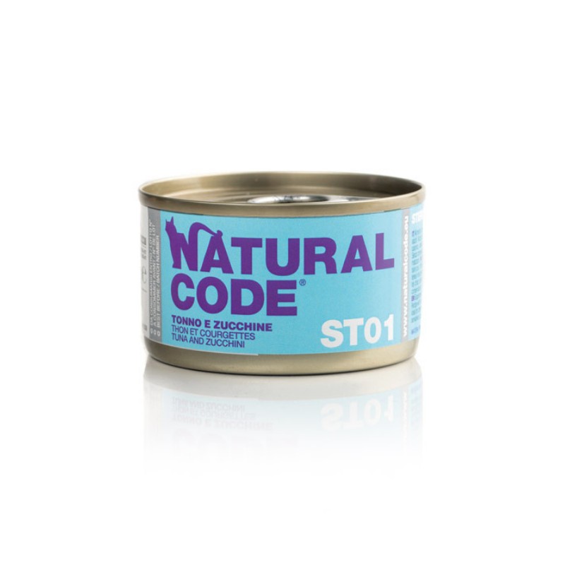 NATURAL CODE GATTO STERIL 01 TONNO E ZUCCHINE 85 GR