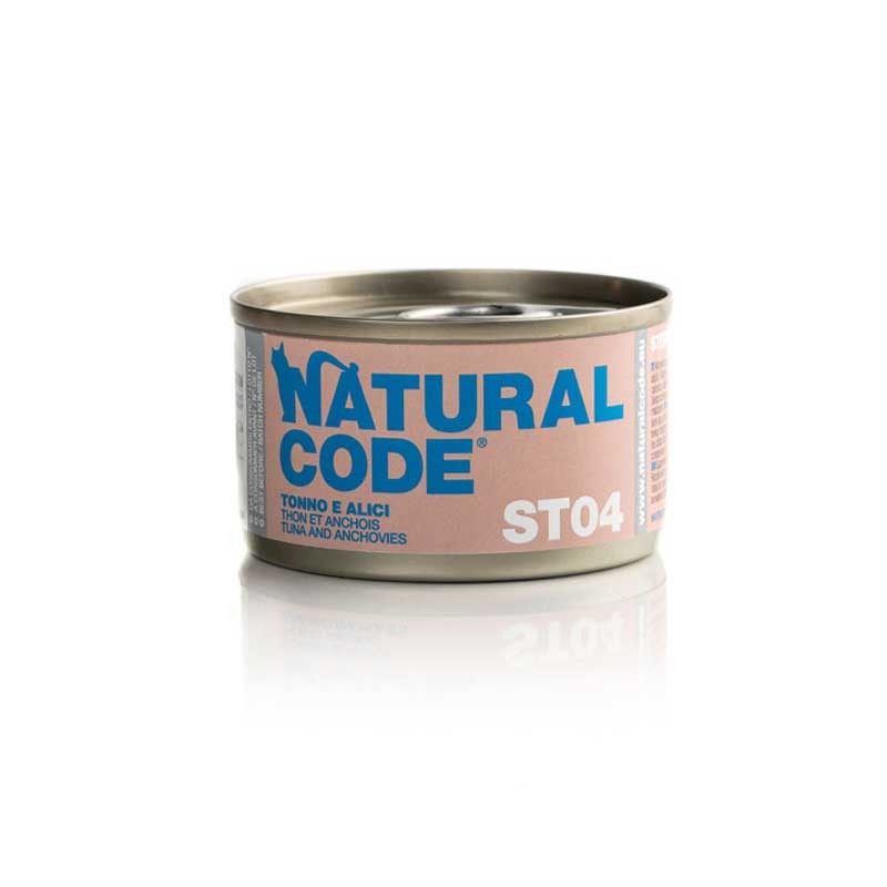 NATURAL CODE GATTO STERIL 04 TONNO E ALICI 85 GR