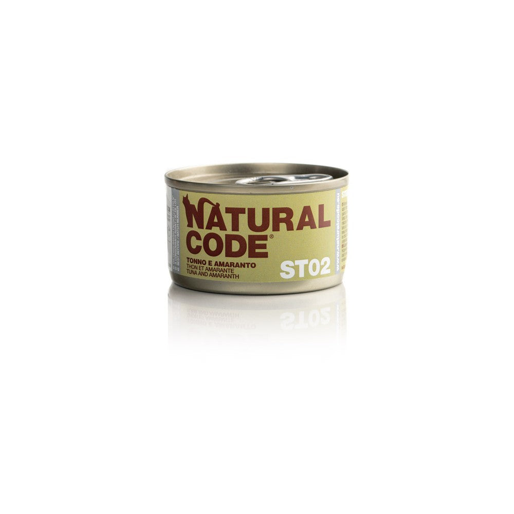 NATURAL CODE GATTO STERIL 02 TONNO E AMARANTO 85 GR