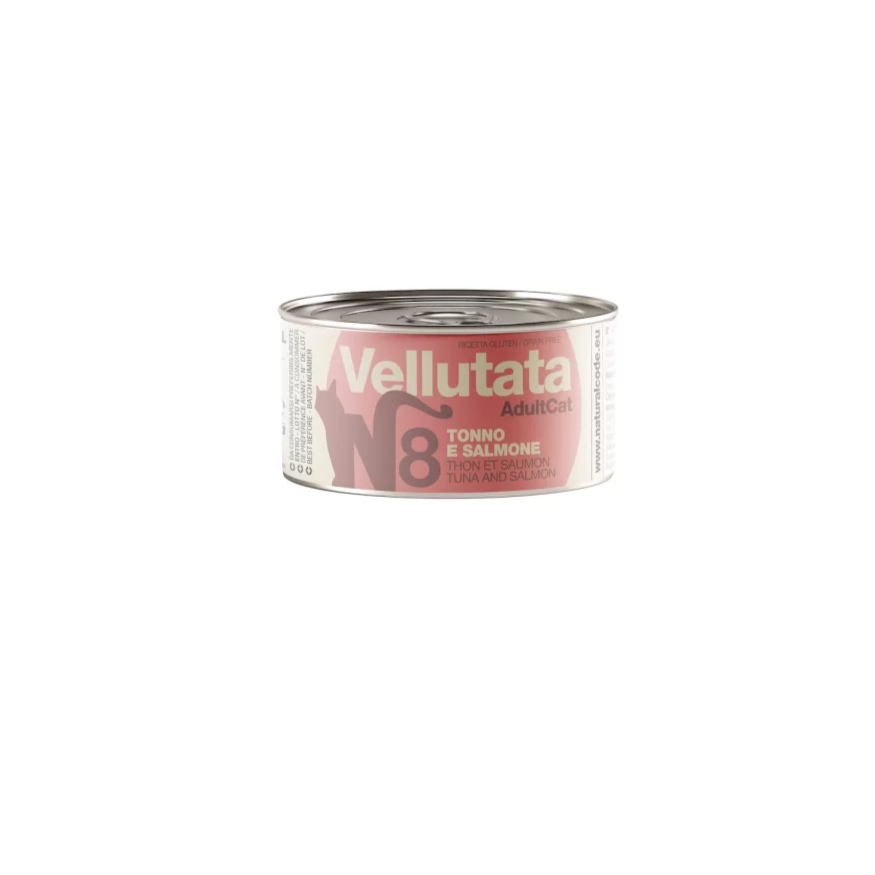 NATURAL CODE GATTO VELLUTATA 8 TONNO E SALMONE 85 GR