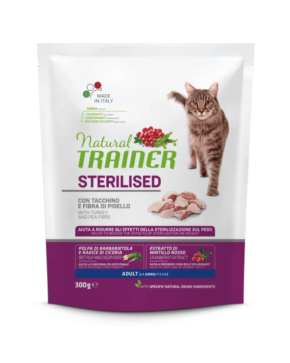 TRAINER NATURAL STERILISED GATTO TACCHINO 300 GR