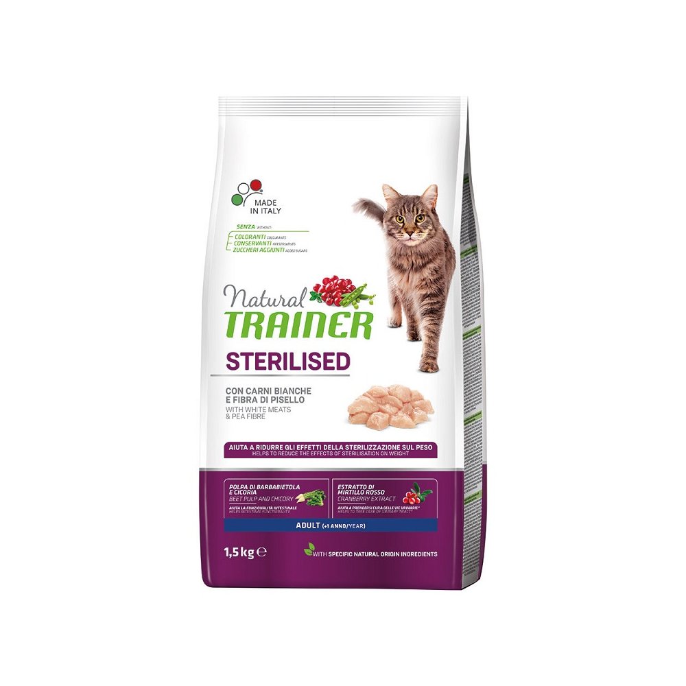 TRAINER NATURAL STERILISED GATTO TACCHINO 1,5 KG