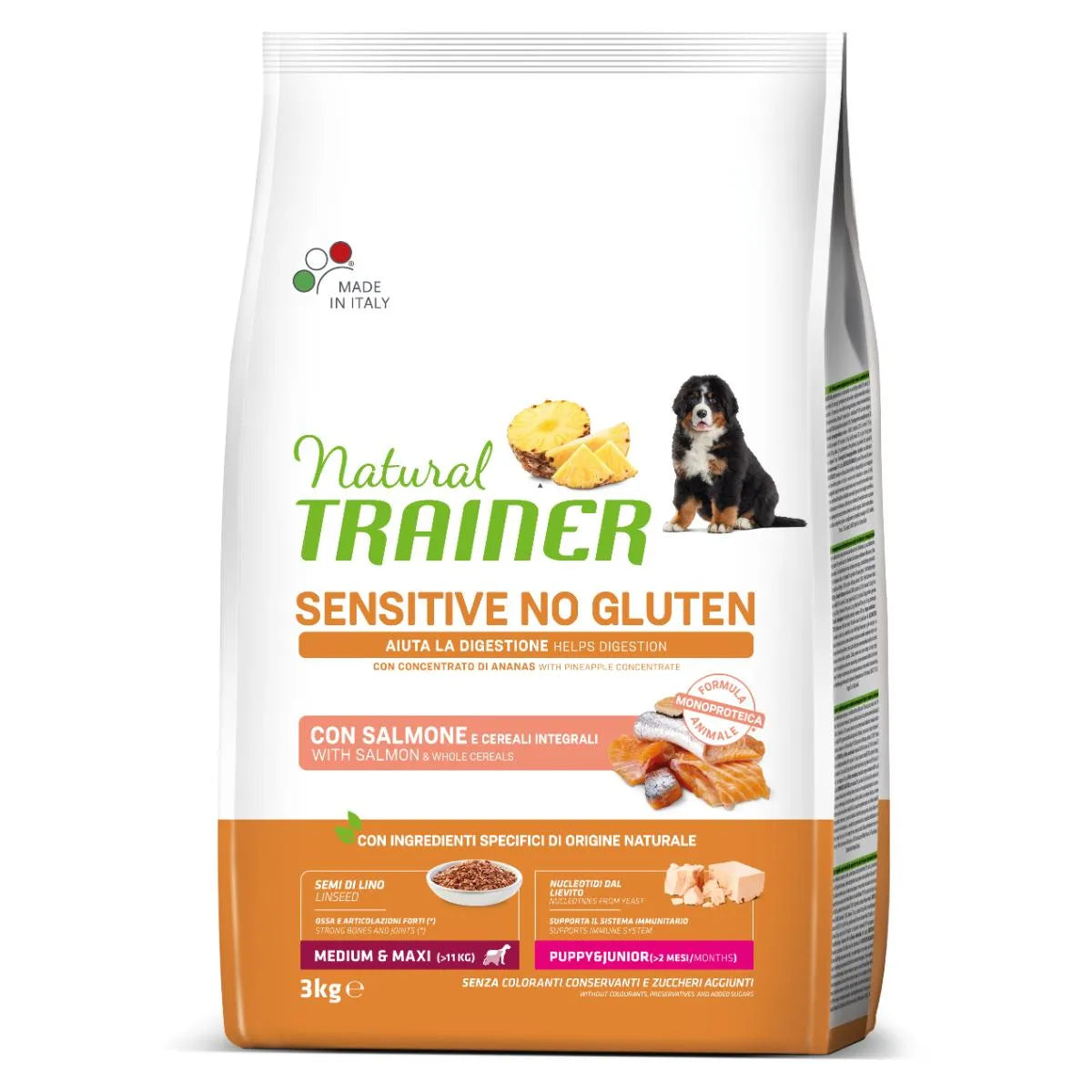 TRAINER SENSITIVE MEDIUM PUPPY SALMONE 12 KG