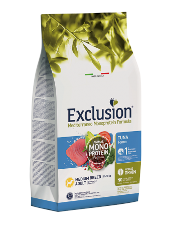 EXCLUSION MEDITERRANEO MEDIUM ADULT TONNO 3 KG