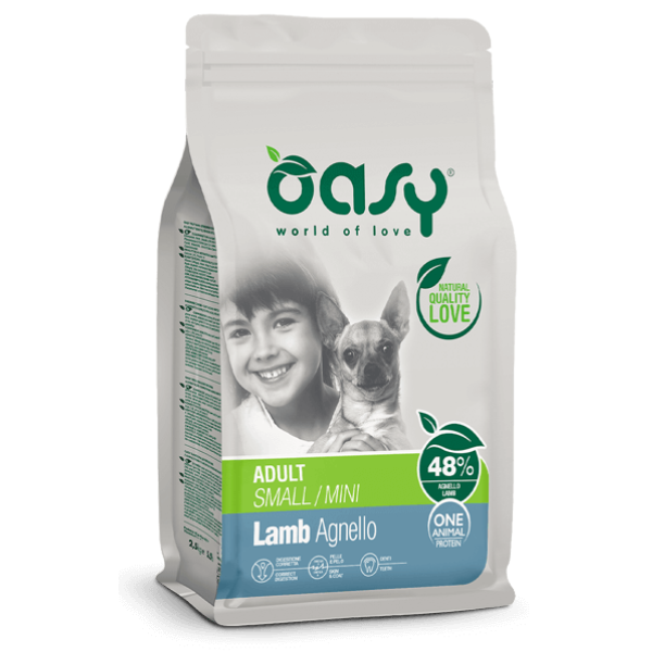 OASY CANE MONOPROTEICO MINI AGNELLO ADULT 800 GR