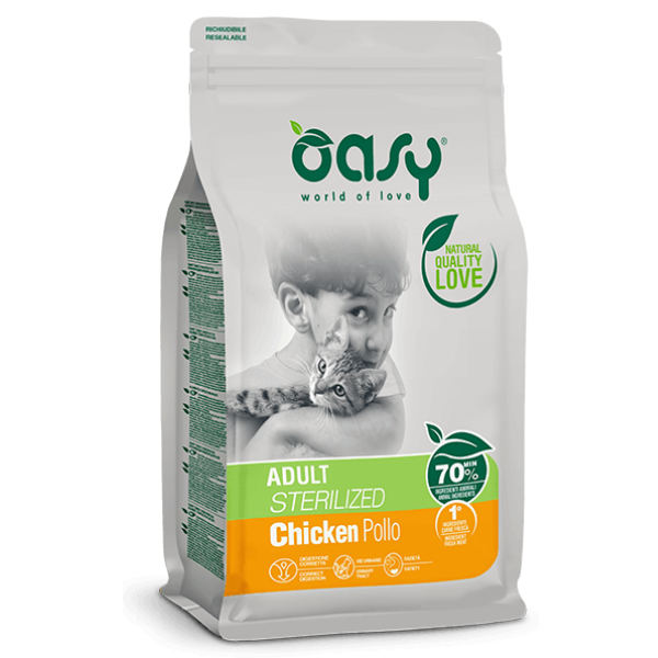 OASY GATTO STERILISED POLLO 7,5 KG