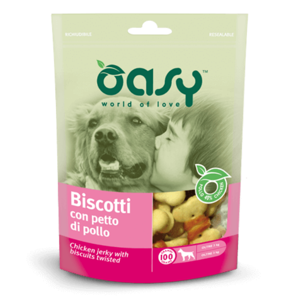 OASY SNACK BISCOTTI CON PETTO DI POLLO 100 GR