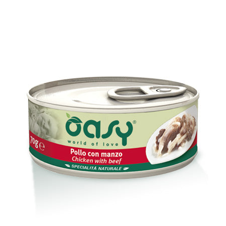 OASY NATURALE POLLO CON MANZO 150GR