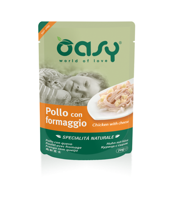 OASY BUSTINA NATURALE POLLO CON FORMAGGIO 70 GR