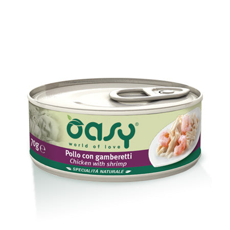 OASY NATURALE POLLO CON GAMBERETTI 70GR