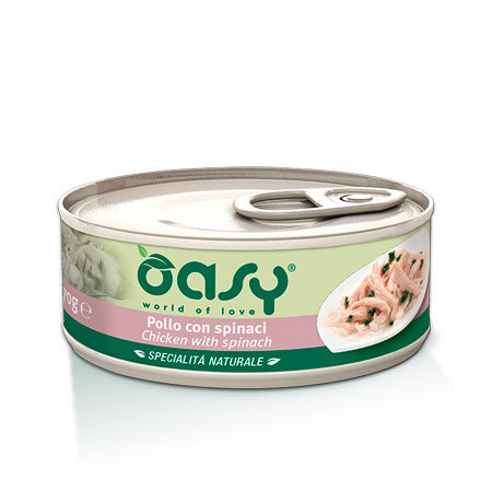 OASY NATURALE POLLO CON SPINACI 70GR