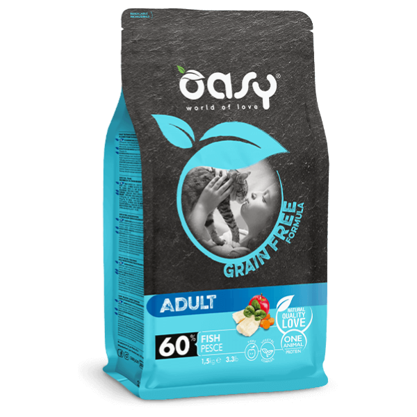 OASY GRAIN FREE GATTO ADULT PESCE 1,5 KG