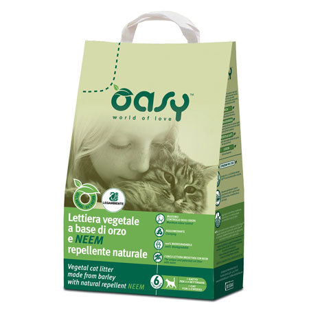 OASY LETTIERA VEGETALE DI ORZO E NEEM 6 LT