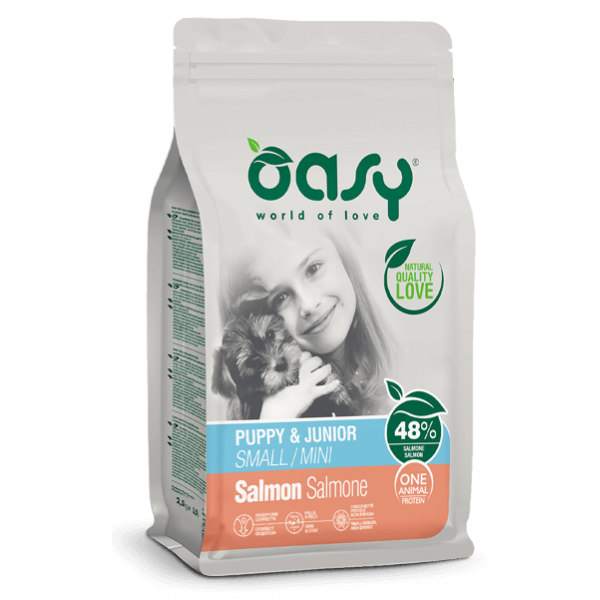 OASY CANE MONOPROTEICO MINI PUPPY SALMONE ADULT 2,5 KG