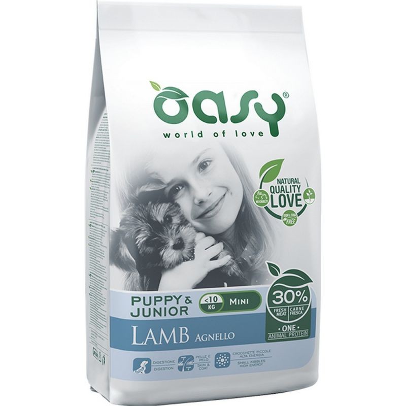 OASY CANE MONOPROTEICO MINI PUPPY AGNELLO ADULT 2,5 KG