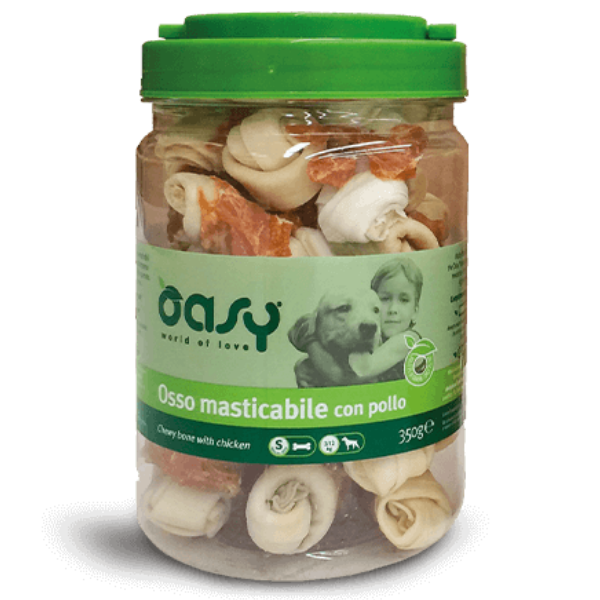 OASY CANE OSSO CON POLLO TG S CONFEZIONE 350 GR