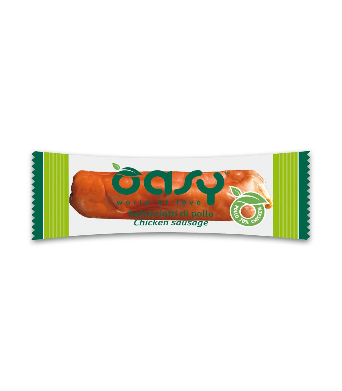 OASY SNACK MONODOSE SALSICCIOTTI DI POLLO 8 GR