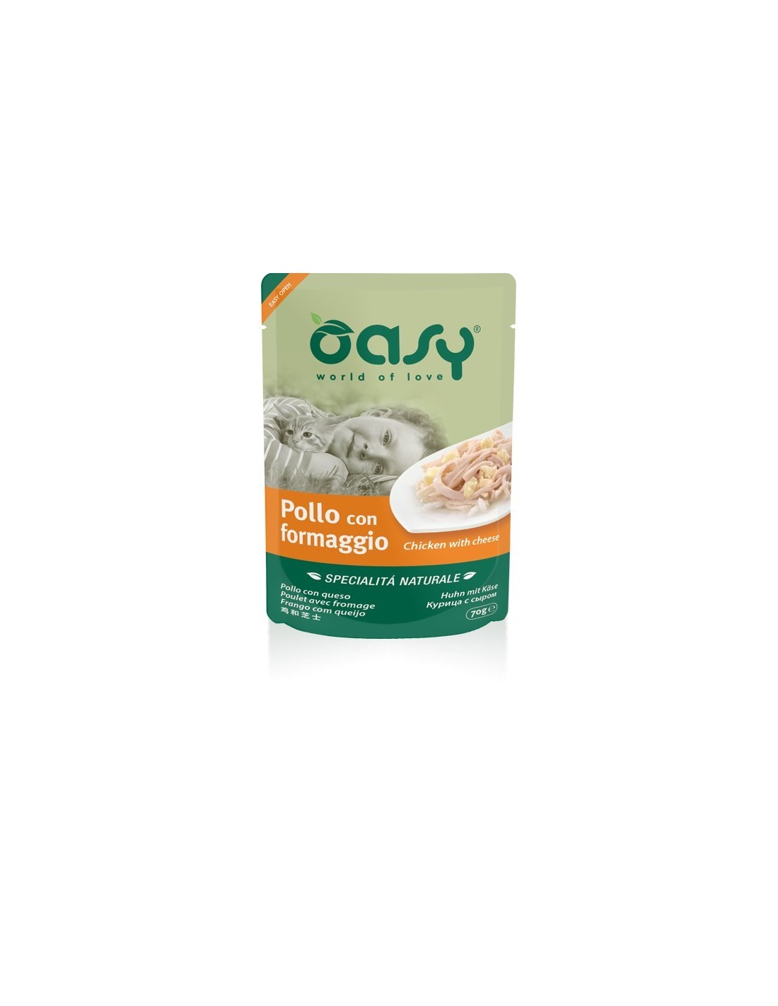 OASY BUSTINA NATURALE POLLO CON FORMAGGIO 70 GR