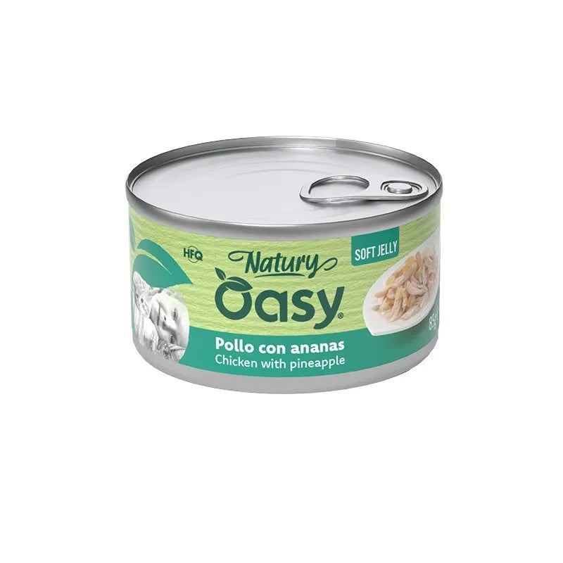 OASY NATURY GATTO SOFT JELLY POLLO CON ANANAS 85 GR