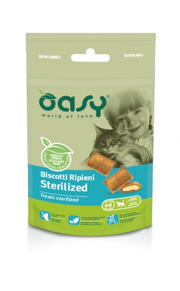 OASY GATTO BISCOTTI RIPIENI PER GATTINI 60 GR