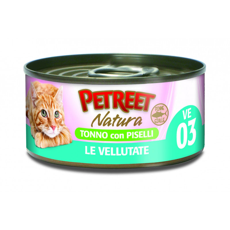 PETREET NATURA VELLUTATE TONNO CON PISELLI 70GR