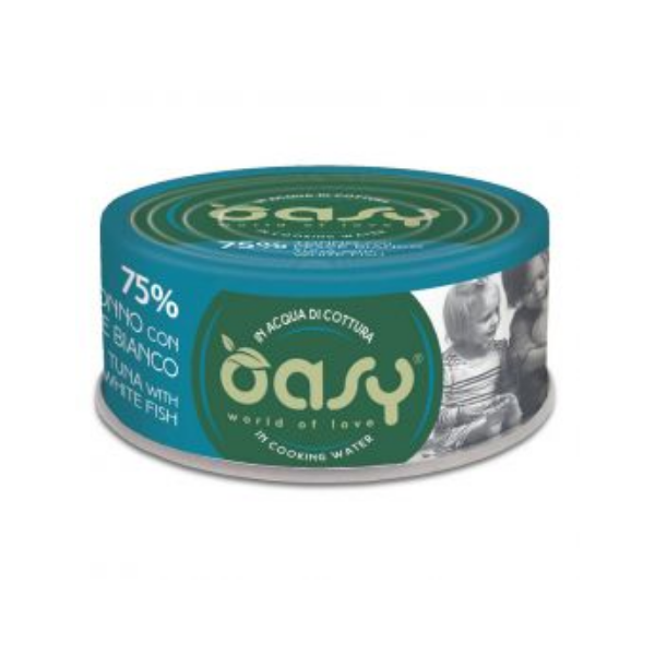 OASY IN ACQUA DI COTTURA TONNO CON PESCE BIANCO 70 GR