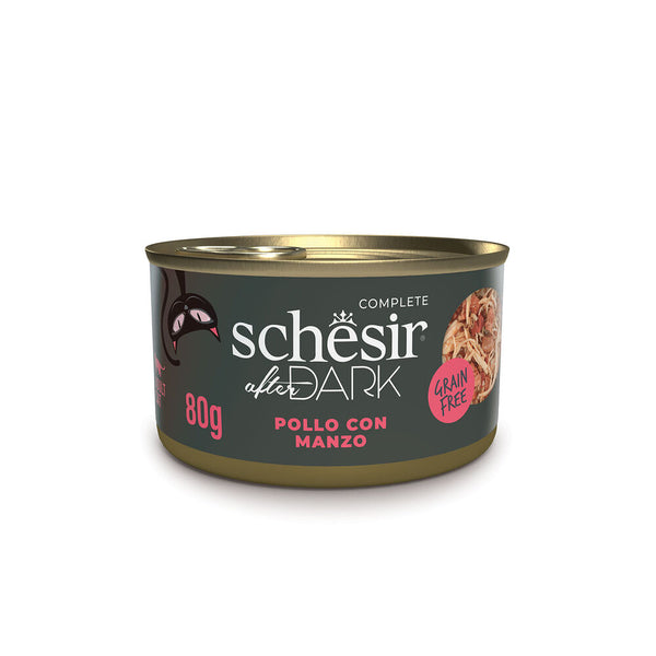 SCHESIR DARK POLLO CON MANZO 80 GR