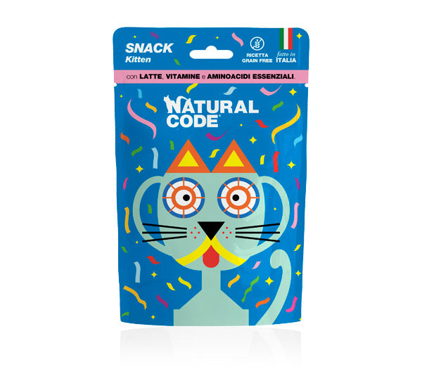 NATURAL CODE SNACK KITTEN LATTE 60 GR