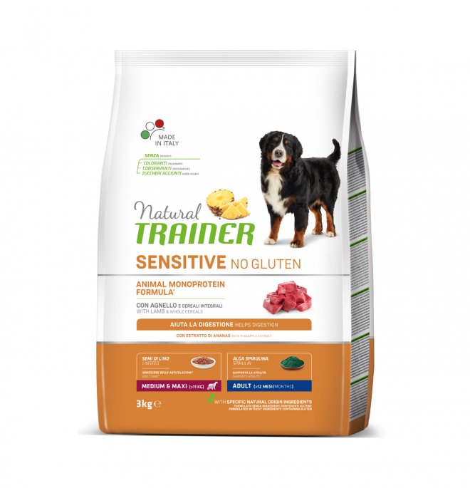 TRAINER SENSITIVE MEDIUM ADULT AGNELLO 3 KG