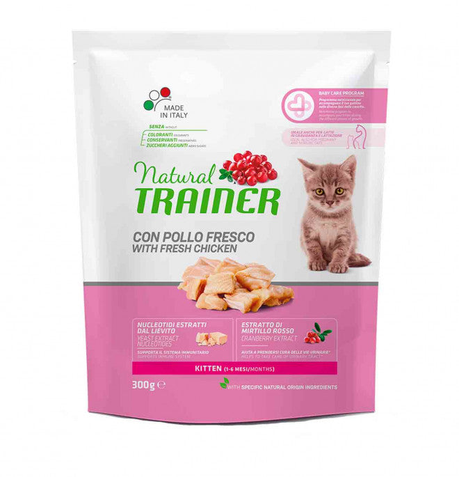 TRAINER NATURAL KITTEN GATTO POLLO 300 GR