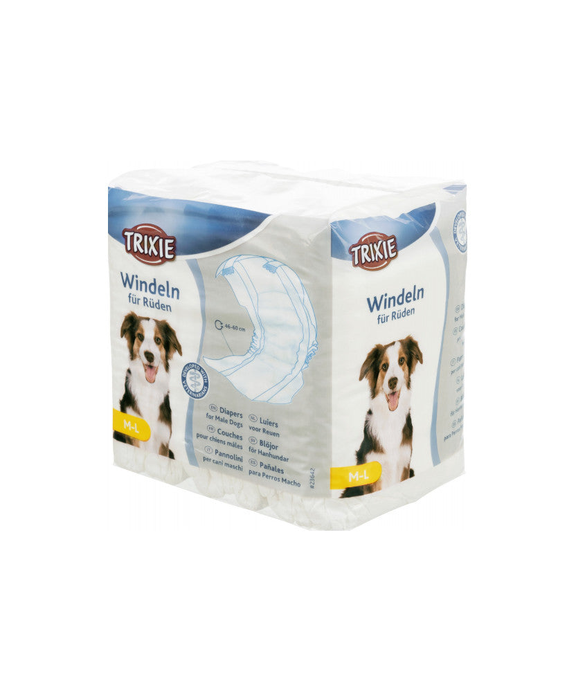 TRIXIE PANNOLINI FASCIA CANI MASCHI 12PZ. M-L