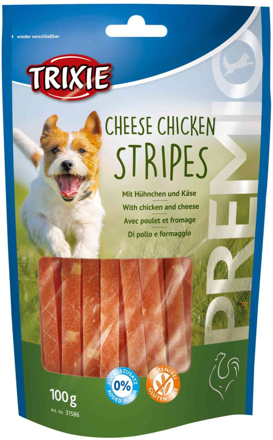 TRIXIE CHICKEN CHEESE STRIPES 100 GR