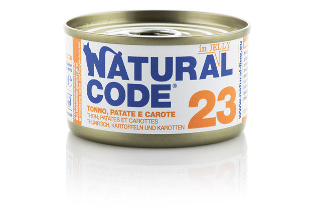 NATURAL CODE GATTO 23 TONNO PATATE E CAROTE 85 GR