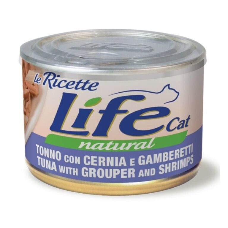 LIFE CAT NATURAL TONNO CON CERNIA E GAMBERETTI 150 GR