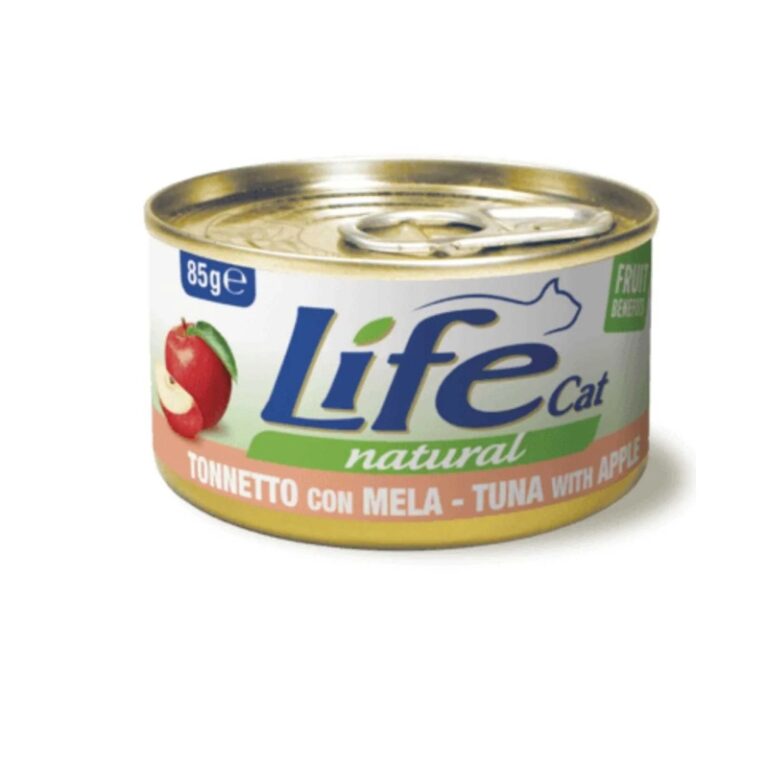LIFE CAT NATURAL TONNO CON MELA 85 GR_