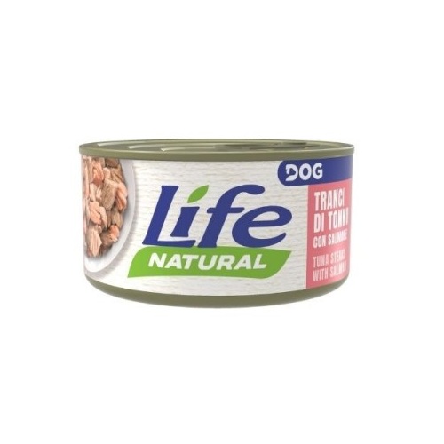 LIFE DOG NATURALE TRANCI DI TONNO CON SALMONE 90 GR