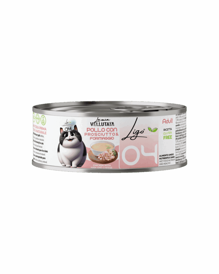 LIGO VELLUTATA N04 POLLO CON PROSCIUTTO E FORMAGGIO 85 GR