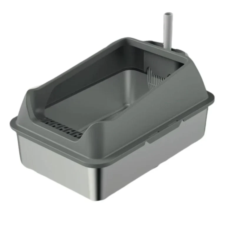 Lettiera Ligo havana XL in acciaio inox per gatti