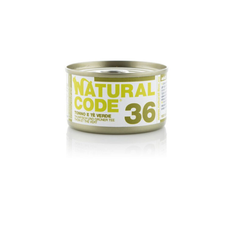 NATURAL CODE GATTO 36 TONNO E TE' VERDE 85 GR