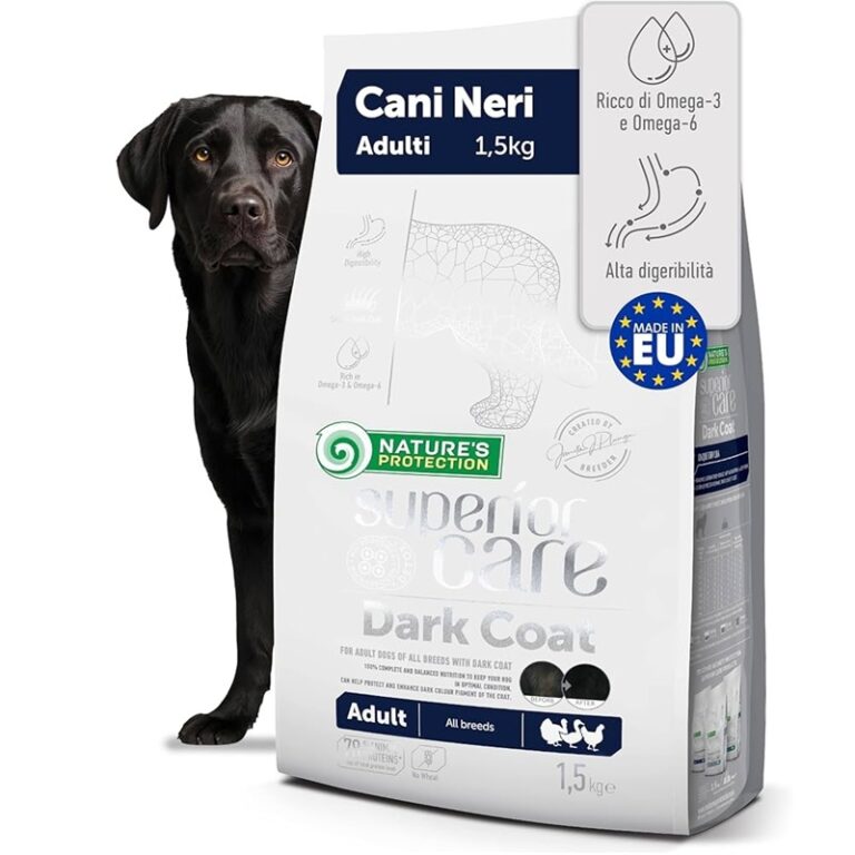 NATURE'S PROTECTION DARK COAT ADULT SMALL POLLO ANATRA TACCHINO 1,5 KG